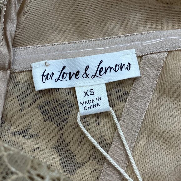 NEW FOR LOVE & LEMONS Women’s Bustier Maxi Dress Warm Taupe Brown Size XS Gown - Picture 2 of 9